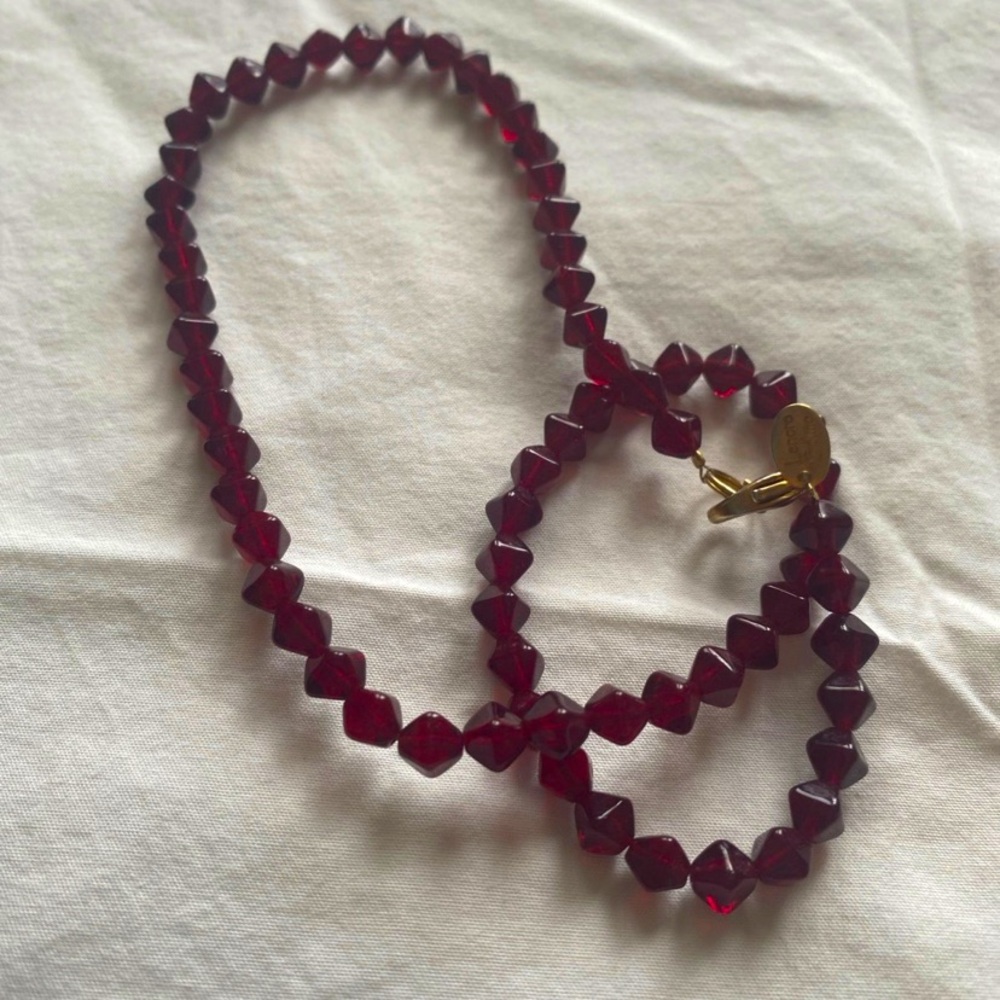 Red glass Necklace